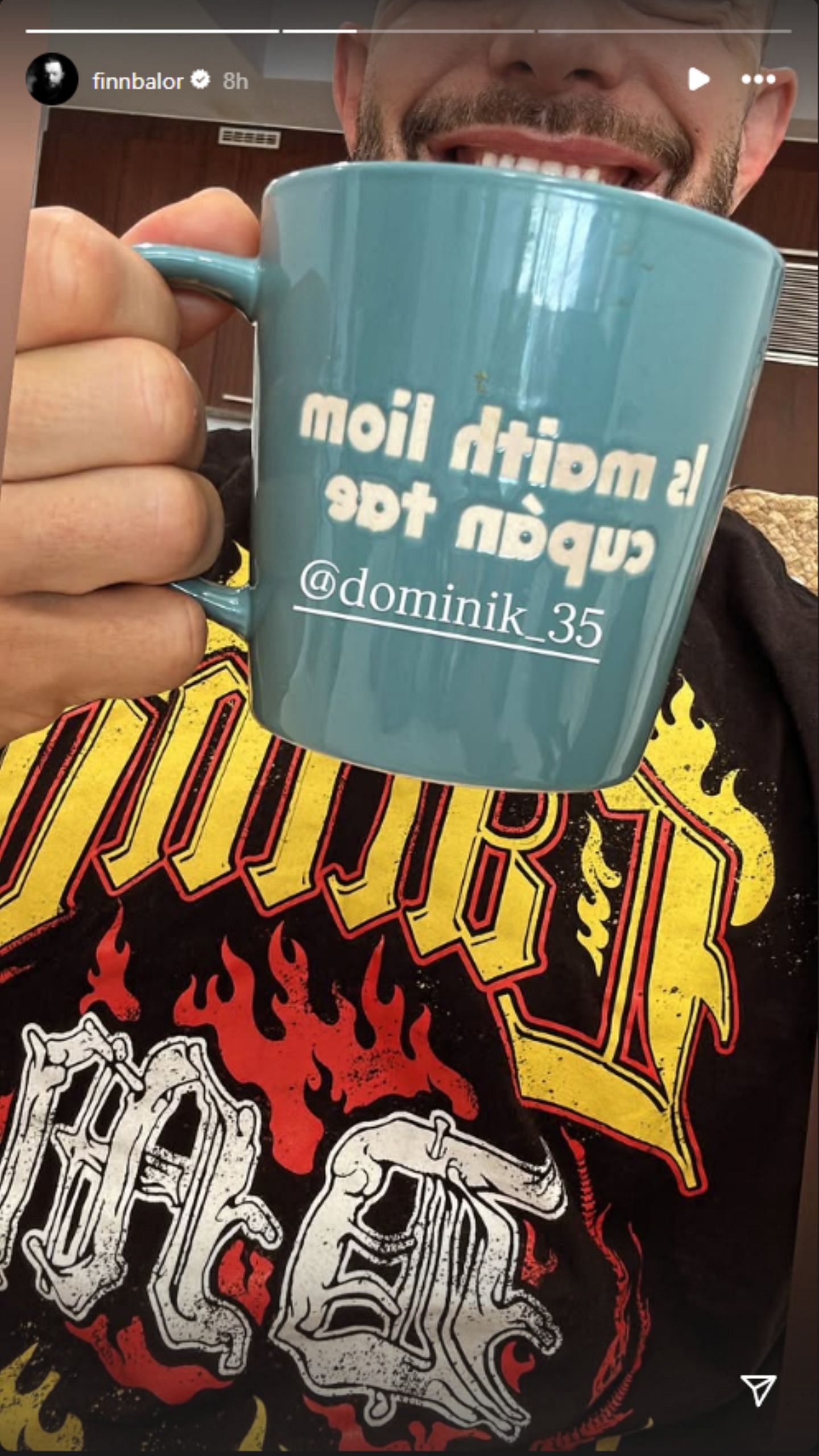 Finn Balor shared this on his Instagram stories.